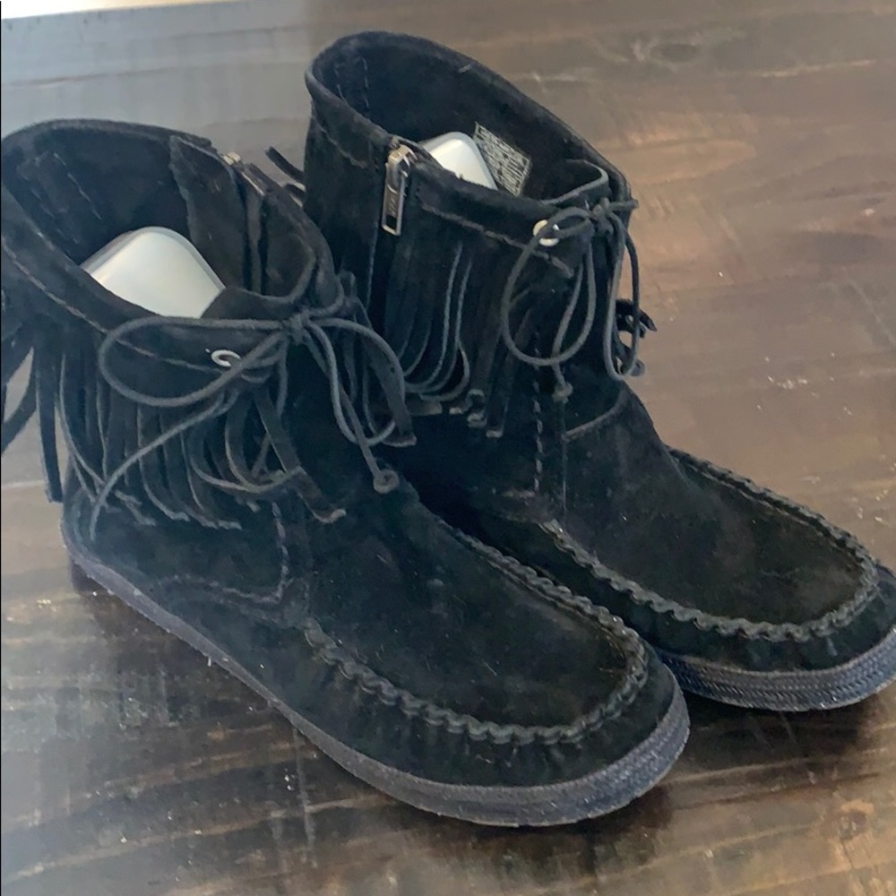 Ugh fringe booties